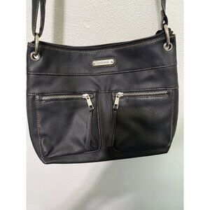 Jaclyn Smith Purse Cross Body Adjustable Strap Pockets Pebbled